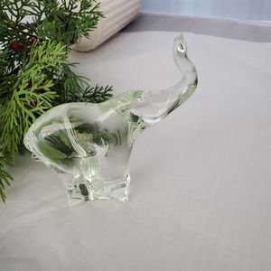 Elephant Clear Glass Standing Trunk Up